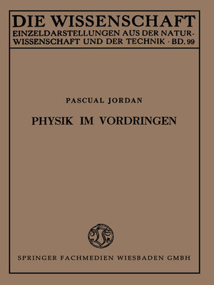 cover image of Physik im Vordringen
